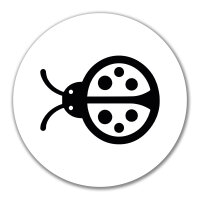 Aufkleber Marienkäfer Silhouette 10cm Sticker