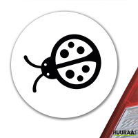 Aufkleber Marienkäfer Silhouette 10cm Sticker