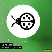 Aufkleber Marienkäfer Silhouette 10cm Sticker