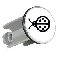 Waschbeckenstöpsel Marienkäfer Silhouette 4cm...