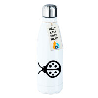 Edelstahl-Trinkflasche Marienkäfer Silhouette 500ml...