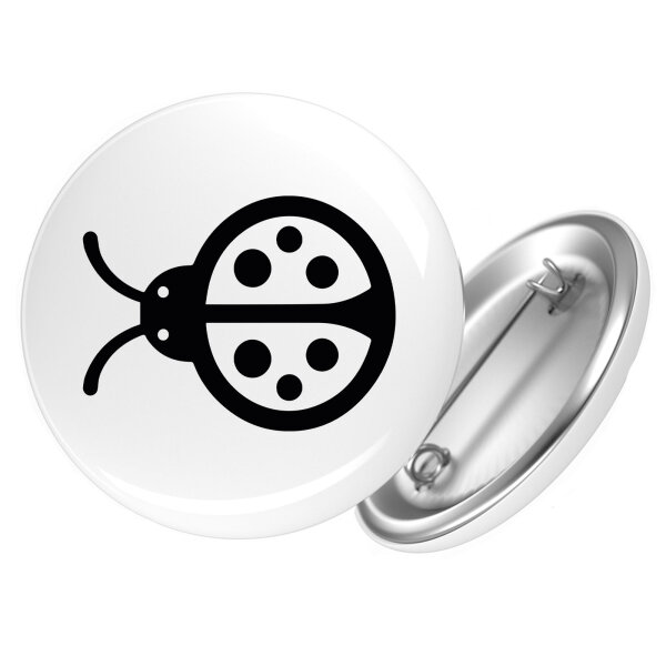 Button Marienkäfer Silhouette Anstecker