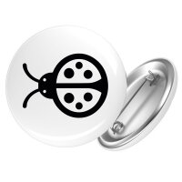 Button Marienkäfer Silhouette Anstecker