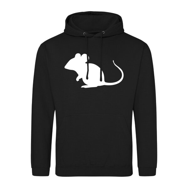 Unisex Hoodie Maus Silhouette Größe S-3XL