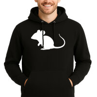 Unisex Hoodie Maus Silhouette Größe S-3XL