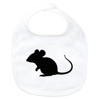 Baby L&auml;tzchen Maus Silhouette Klettverschluss