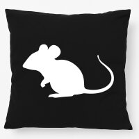 Kissen Maus Silhouette 40x40cm