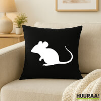 Kissen Maus Silhouette 40x40cm
