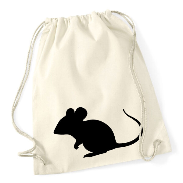Turnbeutel Maus Silhouette 12 Liter