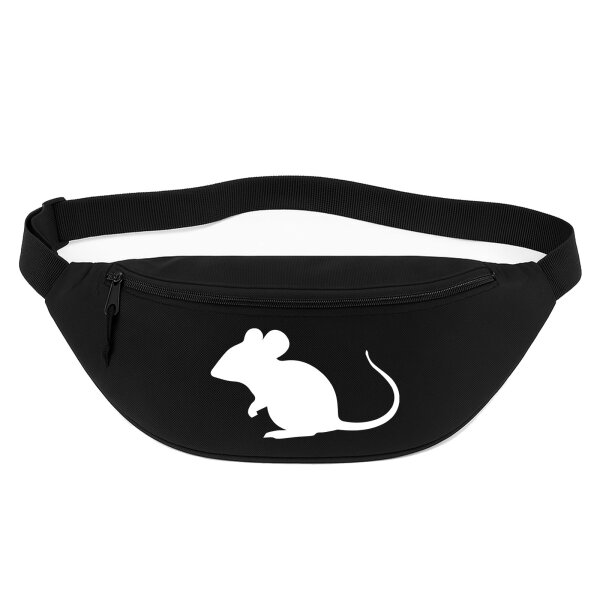 Bauchtasche Maus Silhouette 2,5 Liter Black Crossbody Bag