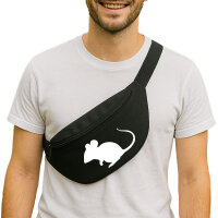 Bauchtasche Maus Silhouette 2,5 Liter Black Crossbody Bag