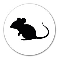 Aufkleber Maus Silhouette 10cm Sticker