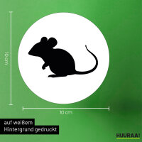 Aufkleber Maus Silhouette 10cm Sticker