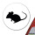 Aufkleber Maus Silhouette 10cm Sticker