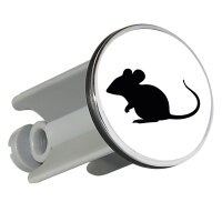 Waschbeckenstöpsel Maus Silhouette 4cm Abflussstopfen
