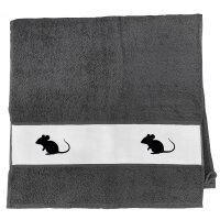 Handtuch Maus Silhouette 50x100cm