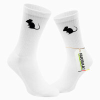 Socken Maus Silhouette Größe 37/46 White Motiv...