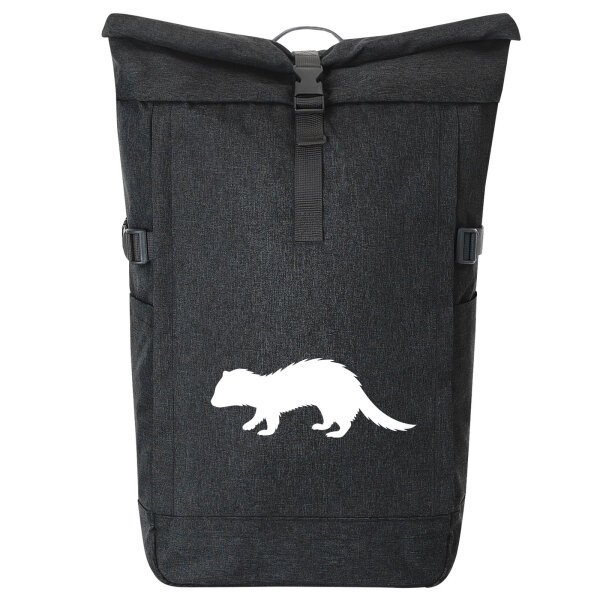 Kurierrucksack Frettchen Silhouette 30-44 Liter Black Melange