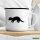 Emaille Tasse Frettchen Silhouette 300ml Vintage Emaille Becher