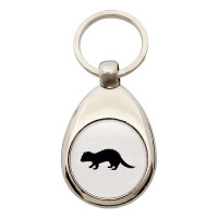 Schlüsselanhänger Frettchen Silhouette