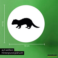 Aufkleber Frettchen Silhouette 10cm Sticker