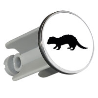 Waschbeckenstöpsel Frettchen Silhouette 4cm...