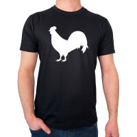 Herren T-Shirt Hahn Silhouette Größe S-3XL