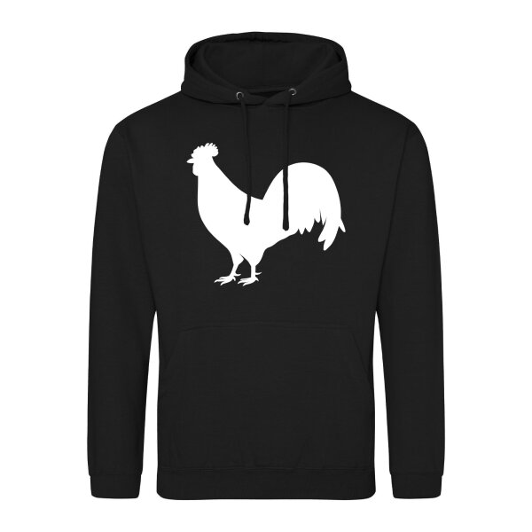 Unisex Hoodie Hahn Silhouette Größe S-3XL