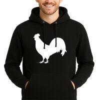 Unisex Hoodie Hahn Silhouette Größe S-3XL