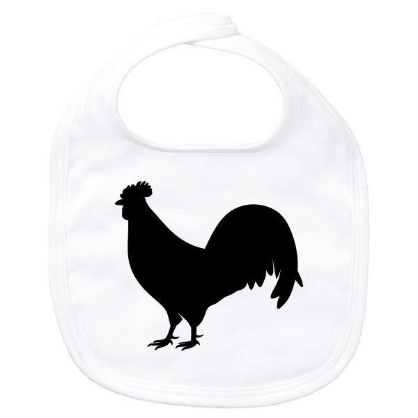 Baby Lätzchen Hahn Silhouette