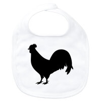 Baby Lätzchen Hahn Silhouette