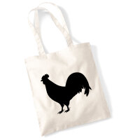 Jutebeutel Hahn Silhouette 10 Liter