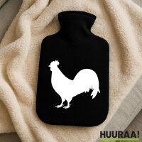 Wärmflasche Hahn Silhouette
