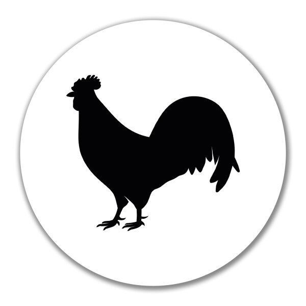 Aufkleber Hahn Silhouette 10cm Sticker