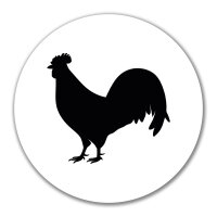 Aufkleber Hahn Silhouette 10cm Sticker