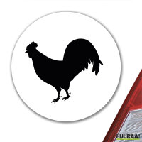 Aufkleber Hahn Silhouette 10cm Sticker