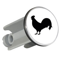Waschbeckenstöpsel Hahn Silhouette 4cm Abflussstopfen