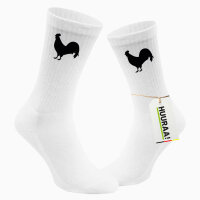 Socken Hahn Silhouette Größe 37/46 White Motiv...