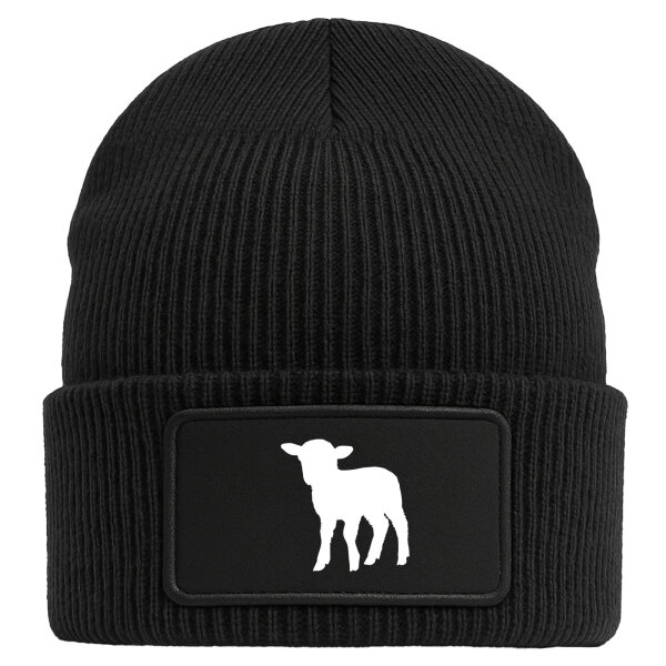 Beanie Lamm Silhouette Black
