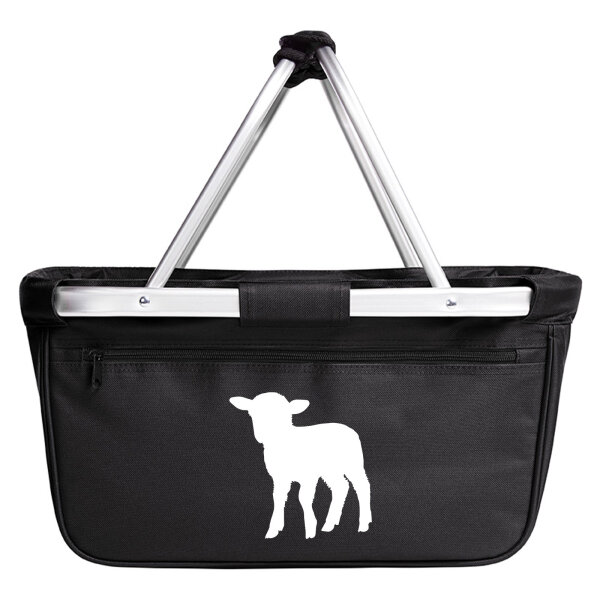 Einkaufskorb Lamm Silhouette 20 Liter Tragekorb Black