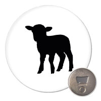 Magnet Lamm Silhouette 59mm Kühlschrankmagnet...