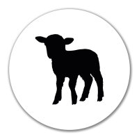 Aufkleber Lamm Silhouette 10cm Sticker