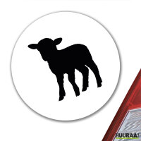 Aufkleber Lamm Silhouette 10cm Sticker
