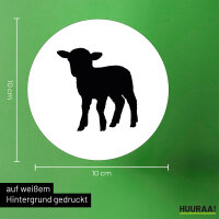 Aufkleber Lamm Silhouette 10cm Sticker