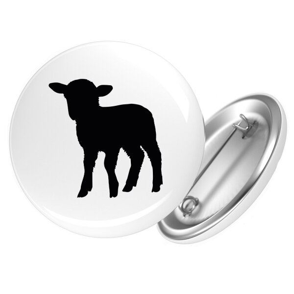 Button Lamm Silhouette Anstecker
