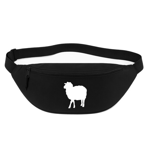 Bauchtasche Schaf Silhouette 2,5 Liter Black Crossbody Bag