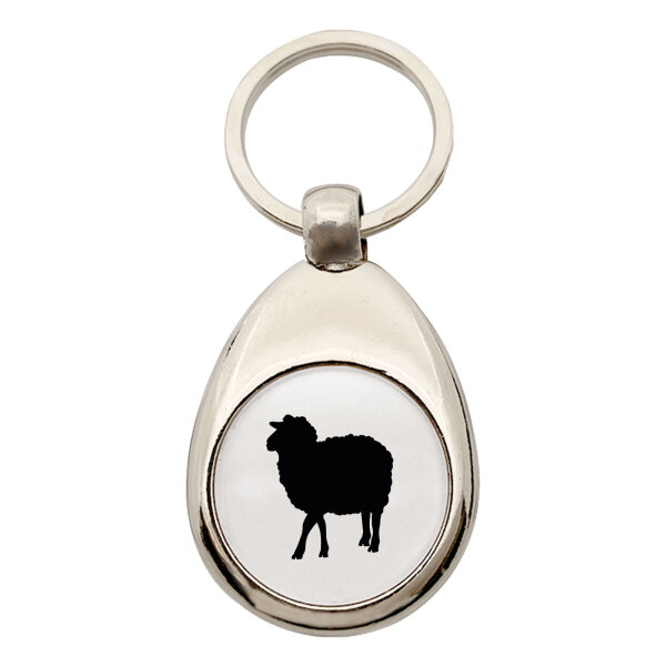 Schlüsselanhänger Schaf Silhouette