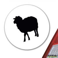 Aufkleber Schaf Silhouette 10cm Sticker