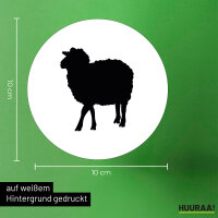 Aufkleber Schaf Silhouette 10cm Sticker