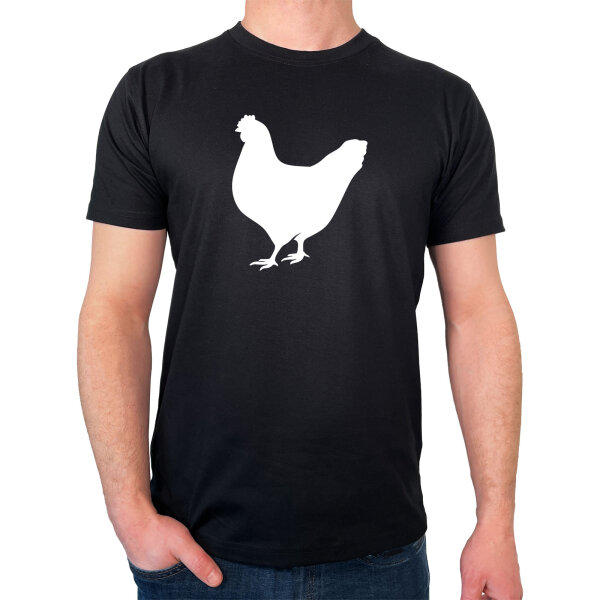 Herren T-Shirt Huhn Silhouette Größe S-3XL